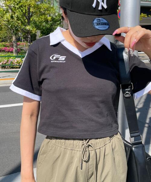 WEGO（ウィゴー）の「WEGO/サッカーデザインチビT（Tシャツ/カットソー・レディース・ホワイト/グリーン/ブラック・FREE）」の4枚目の写真