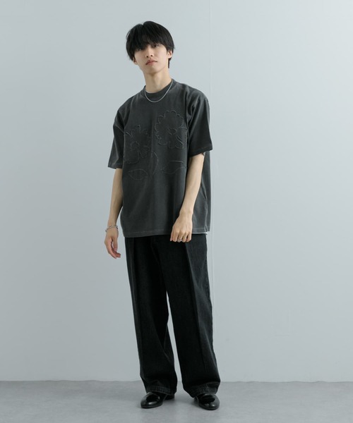 SENSE OF PLACE by URBAN RESEARCH(センスオブプレイスバイアーバンリサーチ)の「『ユニセックス』フェードポップアートフラワーTシャツ(5分袖)(Tシャツ/カットソー・メンズ・ブラック/イエロー/ロイヤルブルー・MEDIUM/LARGE)」の8枚目の写真