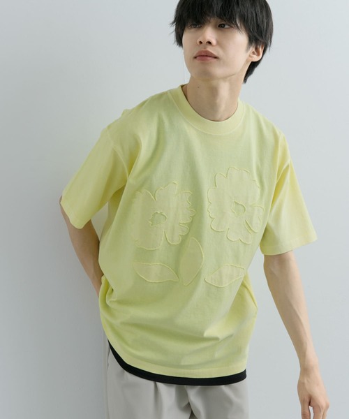 SENSE OF PLACE by URBAN RESEARCH(センスオブプレイスバイアーバンリサーチ)の「『ユニセックス』フェードポップアートフラワーTシャツ(5分袖)(Tシャツ/カットソー・メンズ・ブラック/イエロー/ロイヤルブルー・MEDIUM/LARGE)」の13枚目の写真