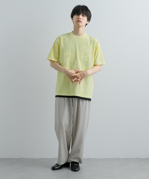 SENSE OF PLACE by URBAN RESEARCH(センスオブプレイスバイアーバンリサーチ)の「『ユニセックス』フェードポップアートフラワーTシャツ(5分袖)(Tシャツ/カットソー・メンズ・ブラック/イエロー/ロイヤルブルー・MEDIUM/LARGE)」の15枚目の写真