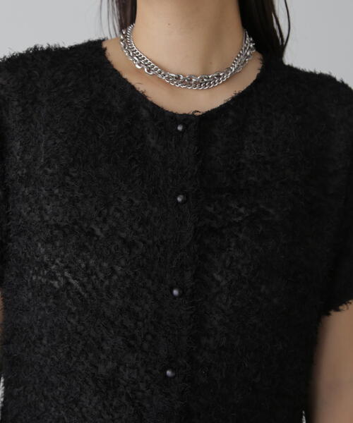 FREE'S MART（フリーズマート）の「◆フロントボタンカットジャガードブラウス（シャツ/ブラウス・レディース・ブラック/グレー/ホワイト/グリーン・FREE）」の18枚目の写真