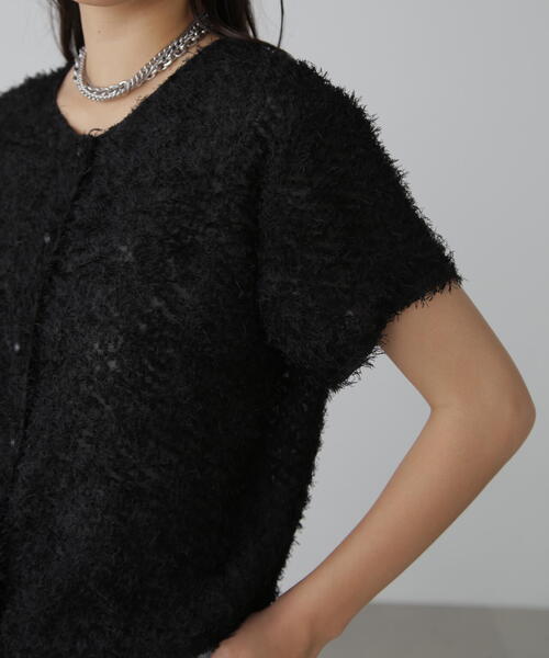 FREE'S MART（フリーズマート）の「◆フロントボタンカットジャガードブラウス（シャツ/ブラウス・レディース・ブラック/グレー/ホワイト/グリーン・FREE）」の19枚目の写真