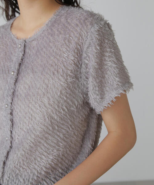 FREE'S MART（フリーズマート）の「◆フロントボタンカットジャガードブラウス（シャツ/ブラウス・レディース・ブラック/グレー/ホワイト/グリーン・FREE）」の11枚目の写真