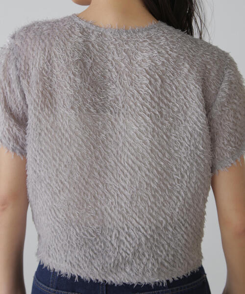 FREE'S MART（フリーズマート）の「◆フロントボタンカットジャガードブラウス（シャツ/ブラウス・レディース・ブラック/グレー/ホワイト/グリーン・FREE）」の12枚目の写真