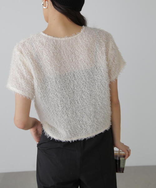 FREE'S MART（フリーズマート）の「◆フロントボタンカットジャガードブラウス（シャツ/ブラウス・レディース・ブラック/グレー/ホワイト/グリーン・FREE）」の22枚目の写真