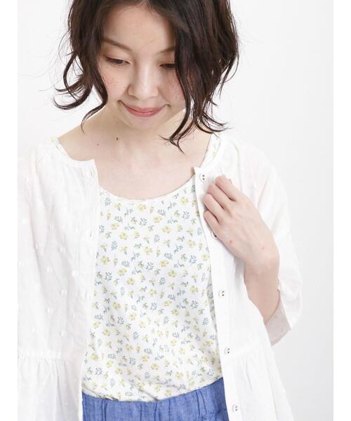 Samansa Mos2(サマンサ モスモス)の「花柄ノースリーブ(Tシャツ/カットソー・レディース・グリーン/パープル/レッド/イエロー・F)」の3枚目の写真