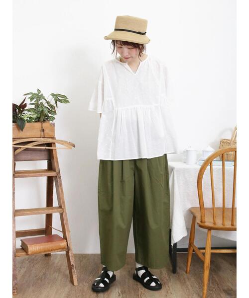 Samansa Mos2(サマンサ モスモス)の「花柄ノースリーブ(Tシャツ/カットソー・レディース・グリーン/パープル/レッド/イエロー・F)」の7枚目の写真