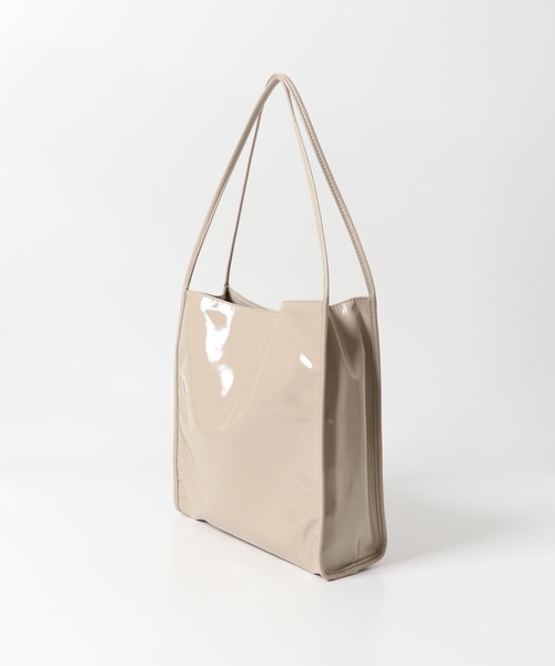 SENSE OF PLACE by URBAN RESEARCH（センスオブプレイスバイアーバンリサーチ）の「エナメルトートバッグ（トートバッグ・レディース・ブラック/アイボリー/ベージュ・ONE）」の16枚目の写真