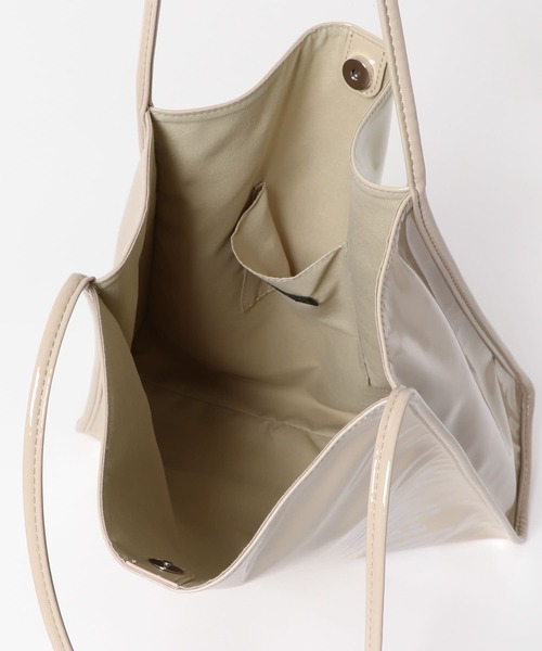 SENSE OF PLACE by URBAN RESEARCH（センスオブプレイスバイアーバンリサーチ）の「エナメルトートバッグ（トートバッグ・レディース・ブラック/アイボリー/ベージュ・ONE）」の18枚目の写真