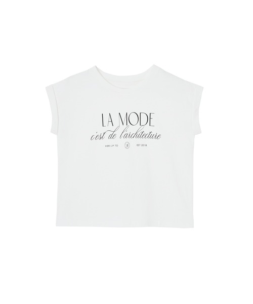 Her lip to(ハーリップトゥー)の「LA MODE Tee(Tシャツ/カットソー・レディース・オフホワイト・M/S)」の4枚目の写真