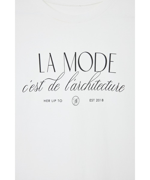 Her lip to(ハーリップトゥー)の「LA MODE Tee(Tシャツ/カットソー・レディース・オフホワイト・M/S)」の6枚目の写真