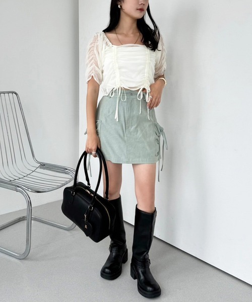 one after another NICE CLAUP(ワンアフターアナザーナイスクラップ)の「シアードロストトップス(インナーセットアイテム)(シャツ/ブラウス・レディース・アイボリー/チャコールグレー/オフホワイト・FREE)」の17枚目の写真