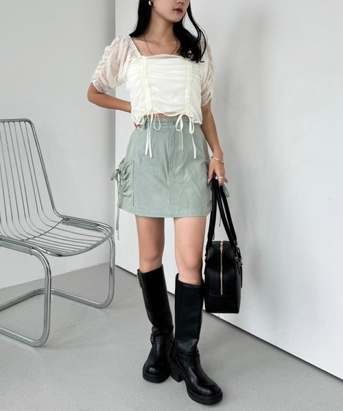 one after another NICE CLAUP(ワンアフターアナザーナイスクラップ)の「シアードロストトップス(インナーセットアイテム)(シャツ/ブラウス・レディース・アイボリー/チャコールグレー/オフホワイト・FREE)」の18枚目の写真