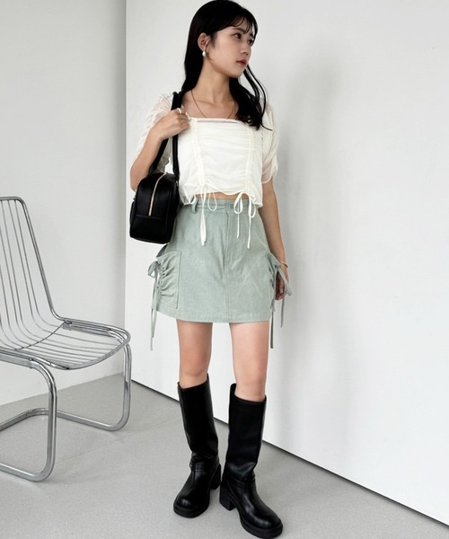 one after another NICE CLAUP(ワンアフターアナザーナイスクラップ)の「シアードロストトップス(インナーセットアイテム)(シャツ/ブラウス・レディース・アイボリー/チャコールグレー/オフホワイト・FREE)」の6枚目の写真