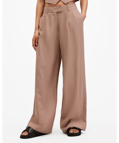 ALLSAINTS(オールセインツ)の「DERI LYN LINEN BLEND TROUSERS | DERI LYN リネン ブレンド トラウザー(スラックス・レディース・ブラウン系その他・6/4/2/10)」の3枚目の写真