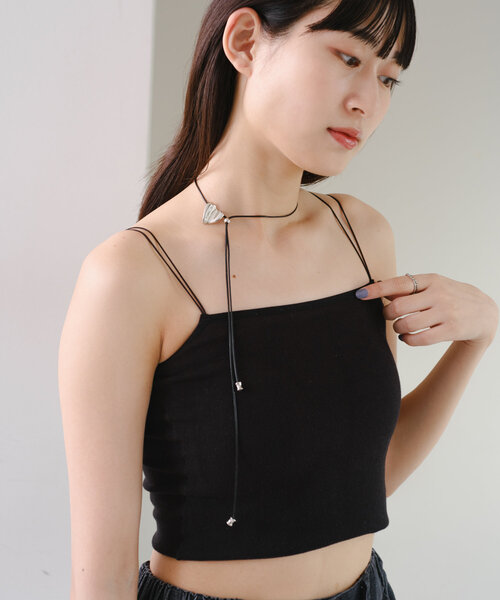 Kastane（カスタネ）の「【fiw.】ハートチョーカー（ネックレス・レディース・ブラック/ベージュ・FREE）」の10枚目の写真