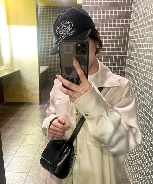 ISOOK（アイスー）の「刺繍ロゴフラットキャップ(kiharu select) / フラットキャップ 刺繍キャップ ベースボールキャップ ロゴキャップ（キャップ・レディース・ブラック/ダークブルー・FREE）」の7枚目の写真