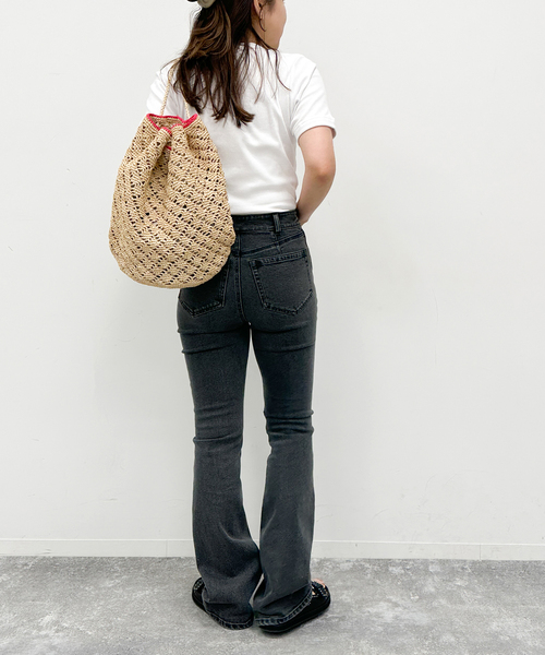 U by SPICK&SPAN(ユーバイスピックアンドスパン)の「≪追加≫【Hanes / ヘインズ】 BEEFYリブクルーネックTシャツ2(Tシャツ/カットソー・レディース・ブラック・FREE)」の5枚目の写真