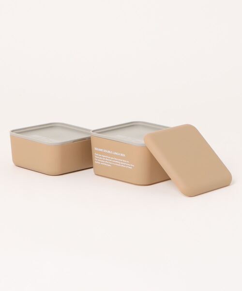 FOUND GOOD（ファウンドグッド）の「【推し活コレクション】縦型2段ランチボックス（お弁当箱・レディース・グレー/ベージュ/ピンク・フリー）」の5枚目の写真