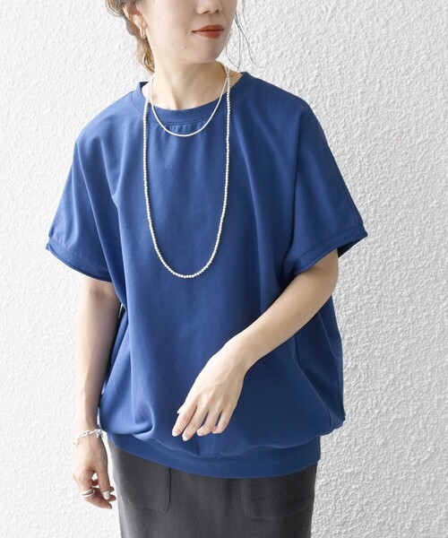 tシャツ SHIPS any:「洗濯機可能」インレイ コクーン ショートスリーブ プルオーバー レディース SHIPS｜SHIPS any:<洗濯機可能>インレイ コクーン ショート