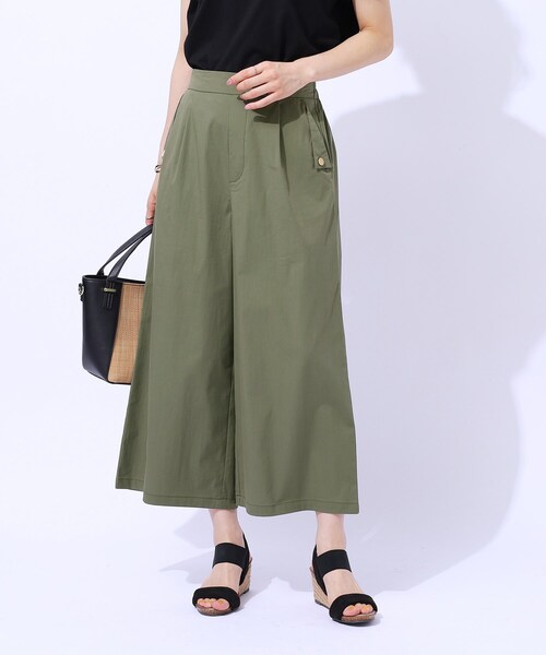 DRESKIP（ドレスキップ）の「◆【UV/8分丈】低身長さんにも 金ボタンがアクセント フラップポケットパンツ（その他パンツ・レディース・ブラック/ダークオリーブ/ブルー・02/03/04）」の8枚目の写真