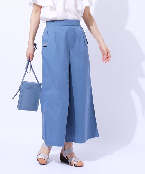 DRESKIP（ドレスキップ）の「◆【UV/8分丈】低身長さんにも 金ボタンがアクセント フラップポケットパンツ（その他パンツ・レディース・ブラック/ダークオリーブ/ブルー・02/03/04）」の12枚目の写真