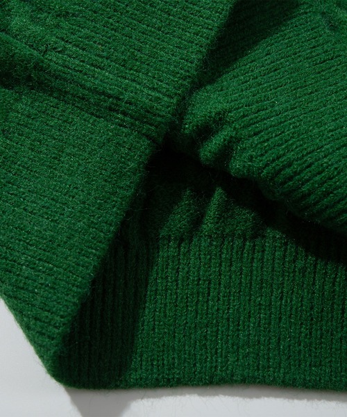 HOOK(フック)の「HOOK -original- ハートパッチ編み上げニットベスト (AW)(ベスト・メンズ・ライトベージュ/グリーン・XL/L/M)」の14枚目の写真
