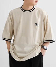 リブラインバイカラーTシャツ