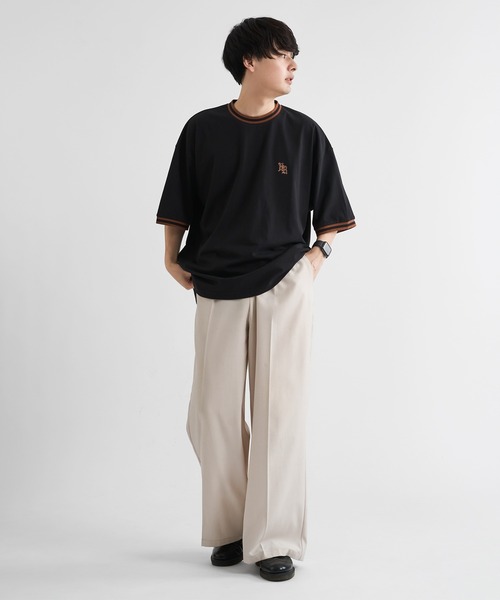 kutir(クティール)の「リブラインバイカラーTシャツ(Tシャツ/カットソー・メンズ・ブラック/ネイビー/オートミール・MEDIUM/LARGE)」の14枚目の写真