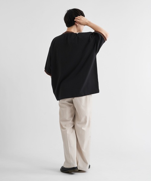 kutir(クティール)の「リブラインバイカラーTシャツ(Tシャツ/カットソー・メンズ・ブラック/ネイビー/オートミール・MEDIUM/LARGE)」の16枚目の写真