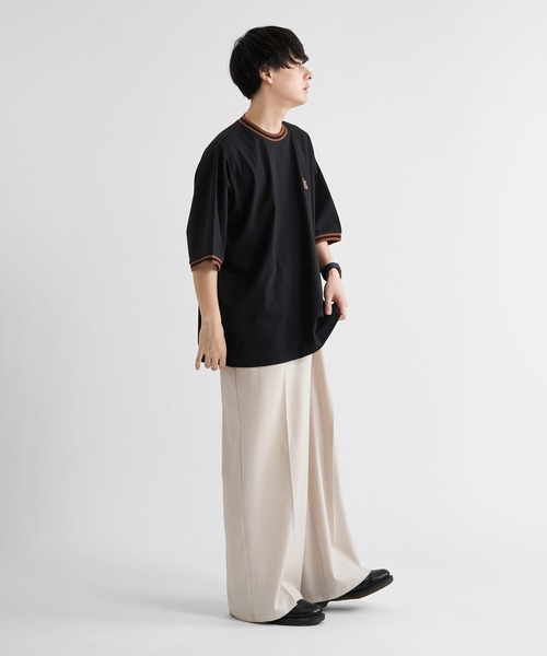 kutir(クティール)の「リブラインバイカラーTシャツ(Tシャツ/カットソー・メンズ・ブラック/ネイビー/オートミール・MEDIUM/LARGE)」の17枚目の写真