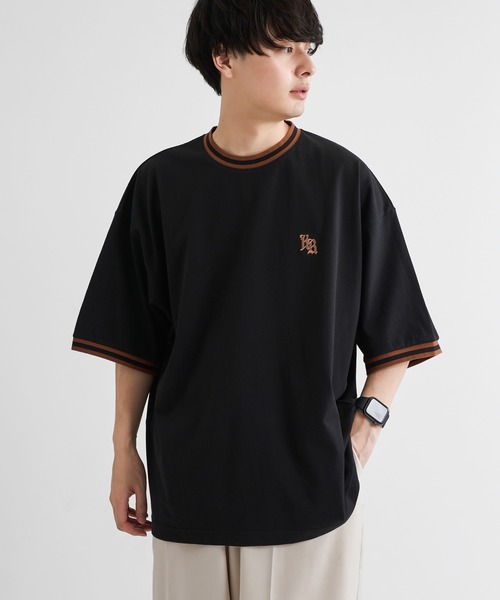 kutir(クティール)の「リブラインバイカラーTシャツ(Tシャツ/カットソー・メンズ・ブラック/ネイビー/オートミール・MEDIUM/LARGE)」の9枚目の写真
