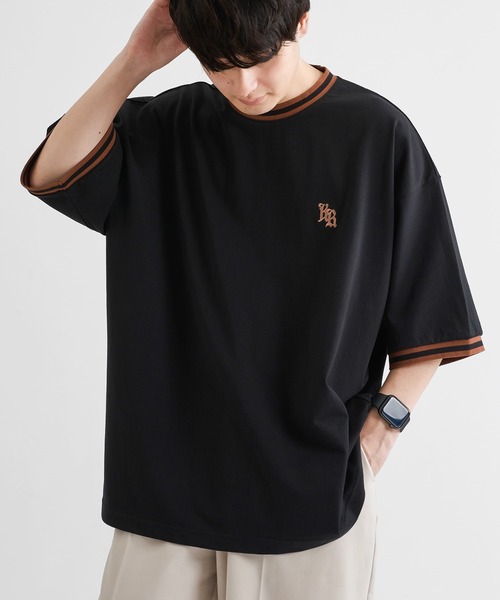 kutir(クティール)の「リブラインバイカラーTシャツ(Tシャツ/カットソー・メンズ・ブラック/ネイビー/オートミール・MEDIUM/LARGE)」の8枚目の写真