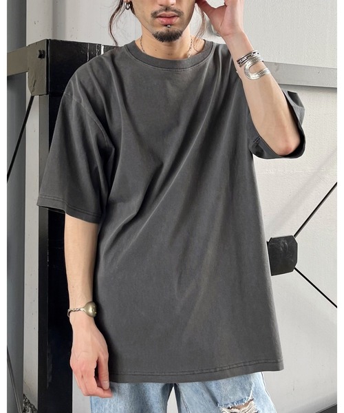 RGY(アールジーワイ)の「【RGY】ピグメント BIG Tシャツ(CP)(Tシャツ/カットソー・レディース・アイボリー/チャコール/サックスブルー・M/L)」の10枚目の写真