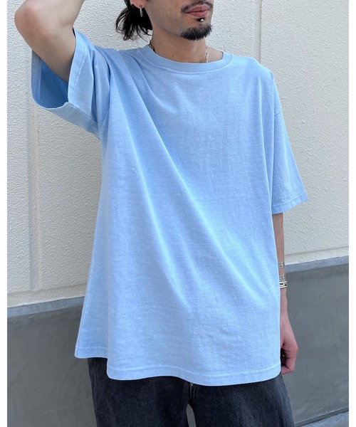 RGY(アールジーワイ)の「【RGY】ピグメント BIG Tシャツ(CP)(Tシャツ/カットソー・レディース・アイボリー/チャコール/サックスブルー・M/L)」の21枚目の写真
