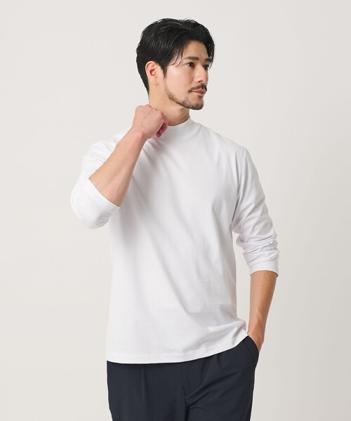BEAUTY&YOUTH UNITED ARROWS(ビューティーアンドユースユナイテッドアローズ)の「【WEB限定 WARDROBE SMART】クリア ガスコットン モックネック カットソー【抗菌・防臭】(Tシャツ/カットソー・メンズ・ブラック/ホワイト/ネイビー/ダークグレー・XL/S/M/L)」の15枚目の写真