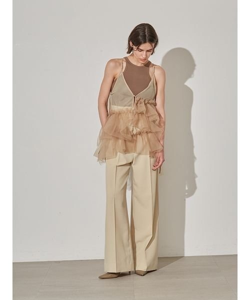 styling/（スタイリング）の「フリルチュール2WAYトップス（キャミソール・レディース・ブラック/ベージュ・FREE）」の15枚目の写真