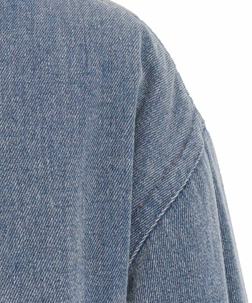 Jih Nunc(ジーヌンク)の「mj10140- ユーズド加工ルーズシルエットデニムブルゾン(デニムジャケット・メンズ・ブラック/インディゴブルー/ブルーグリーン・M/S/L)」の20枚目の写真