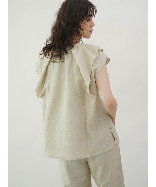 FIKA.(フィーカ)の「Melange double ruffle blouse(シャツ/ブラウス・レディース・ブラウン/ベージュ・FREE)」の13枚目の写真
