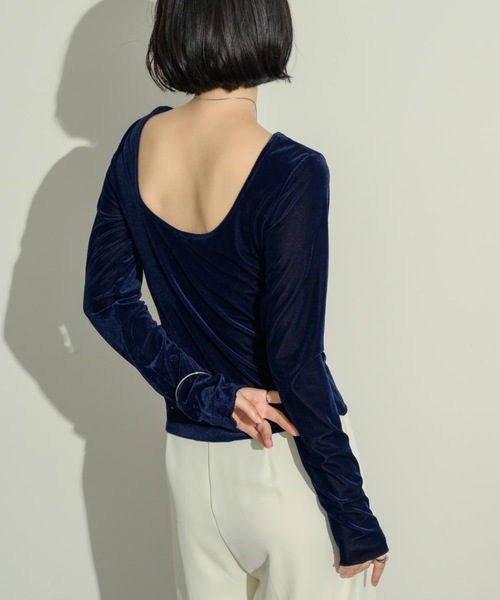 NEUNA（ヌナ）の「シアーベロアバックシャントップス（Tシャツ