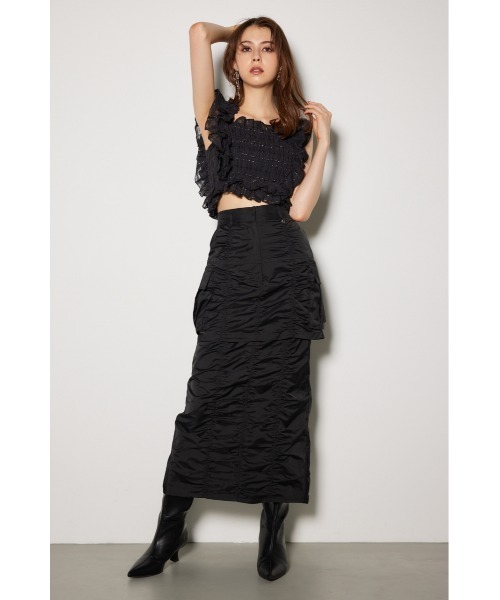 【未使用】HIAND ぺブラムフリルシャツ rienda｜ボウタイフリルペプラムブラウス | Rakuten Fashion
