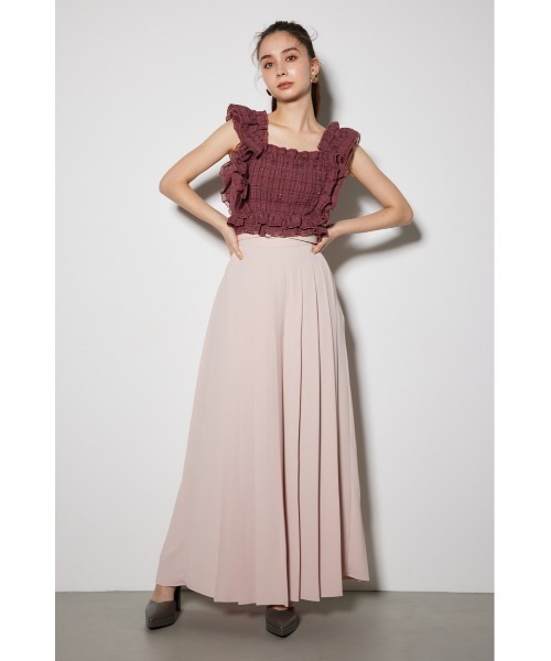 【未使用】HIAND ぺブラムフリルシャツ rienda | ボウタイフリルペプラムブラウス (シャツ・ブラウス