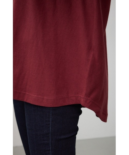 AZUL by moussy(アズールバイマウジー)の「JM フットボールTシャツ(Tシャツ/カットソー・レディース・バーガンディー/チャコールグレー・FREE)」の16枚目の写真