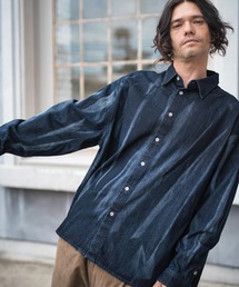 CAMBIO(JrI)ms5771- Wrinkled 10oz Cotton Denim Shirts fjVc(Vc/uEX)
