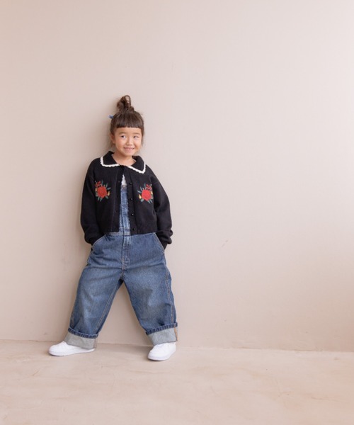 LOWRYS FARM（ローリーズファーム）の「ＣＯＮＥオーバーオール　 131394（サロペット/オーバーオール・キッズ・ワンウォッシュ/ブルー・150cm/140cm/130cm/120cm/110cm）」の2枚目の写真