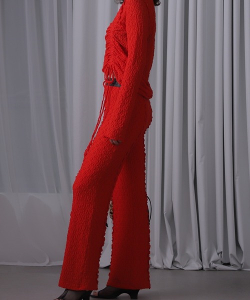 CREOLME（クレオルム）の「(CREOLME)シャーリングフラワーレースパンツ（その他パンツ・レディース・ブラック/ホワイト系その他/レッド・FREE）」の21枚目の写真