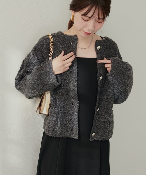 natural couture（ナチュラルクチュール）の「モコモコボアニットジャケット（その他アウター・レディース・ベージュ/ピンク/ブルー/チャコールグレー/アイボリー・FREE）」の13枚目の写真