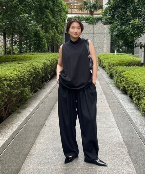 ETRE TOKYO(エトレトウキョウ)の「リラクシーカットセットアップ(つなぎ/オールインワン・レディース・ベージュ/ブラック・S/M)」の15枚目の写真