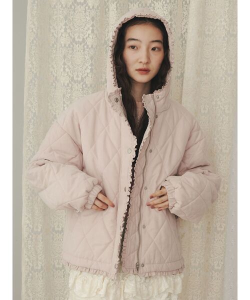 【美品】honey mi honey フリル ピンク ジャケット アウター 美品】honey mi honey フリル ピンク ジャケット アウター Honey mi