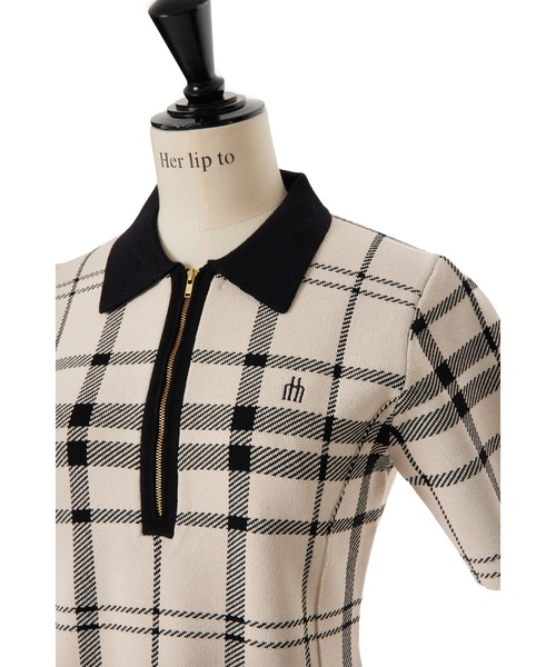 Trois Logo Knit Mini Dress